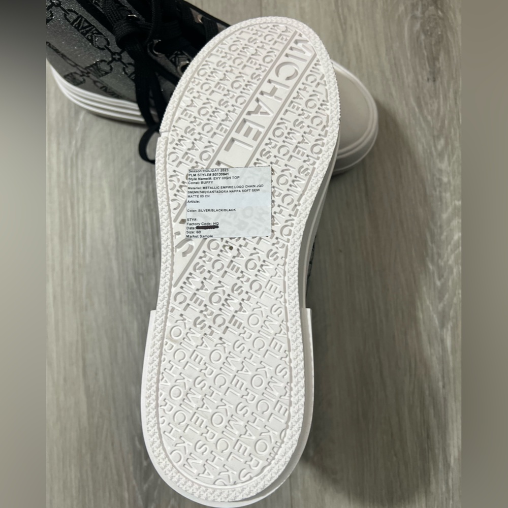 Michael Kors Evy Empire Logo Jacquard High Top Sneakers ✨brand new ✨ no box - Picture 12 of 12